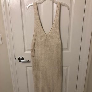 Free People Low Cut Sweater Dress w/ slit